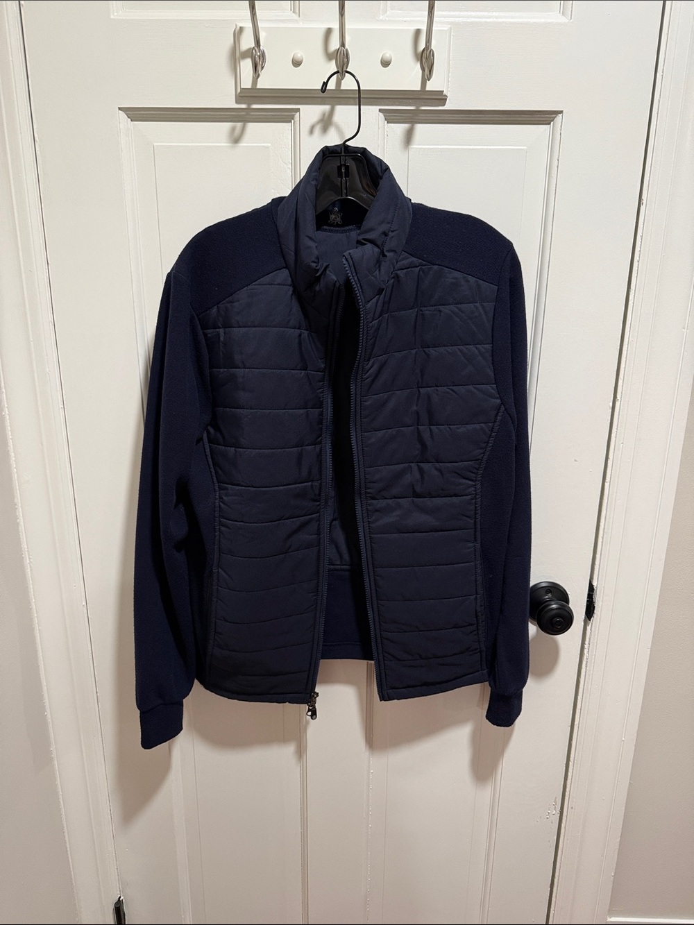Turtleson Men's Navy Quilted Hybrid Jacket